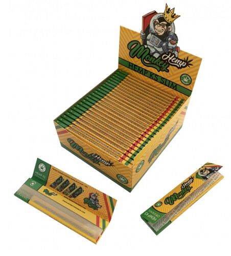 KING MONKEY HEMP DISPLAY PAPEL KING SIZE SLIM 110MM (50LIBRILLOS - 32HOJAS)