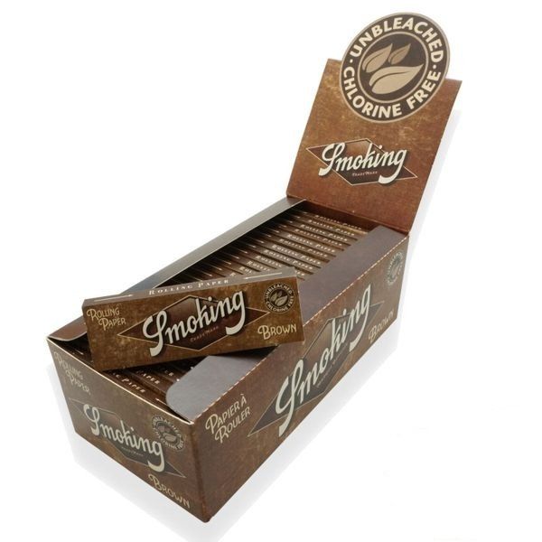 PAPEL SMOKING BROWN 1 1/4 (25LIB/50PAPEL)