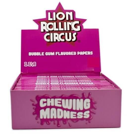 LION ROLLING CIRCUS PAPEL SABOR MADNESS CHEWING 1 1/4 (25UD/DISPLAY-33PAPELES/LIBRILLO)